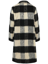 Hazel Blues® |  Plaid Double-Breasted Long Sleeve Coat