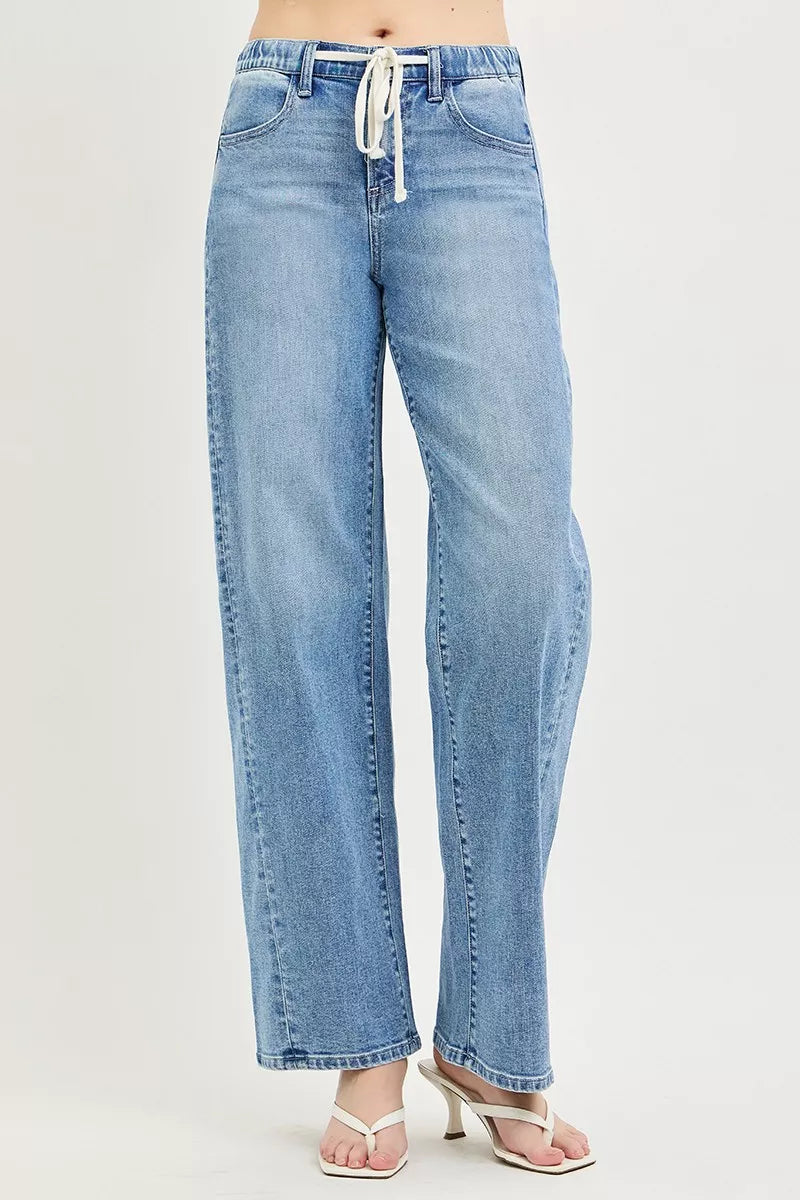 RISEN Relaxed Fit Drawstring Waist Jeans – Hazel Blues®
