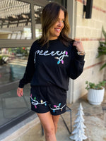 Hazel Blues® |  PREORDER: Merry Sequin Shorts Set