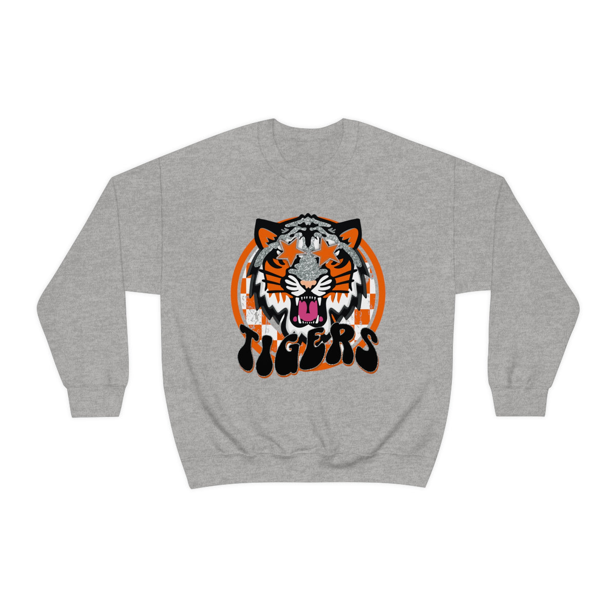 Hazel Blues® |  Orange & Black Tigers Graphic Sweatshirt