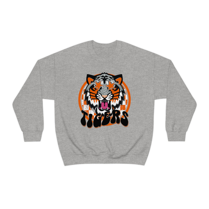 Hazel Blues® |  Orange & Black Tigers Graphic Sweatshirt