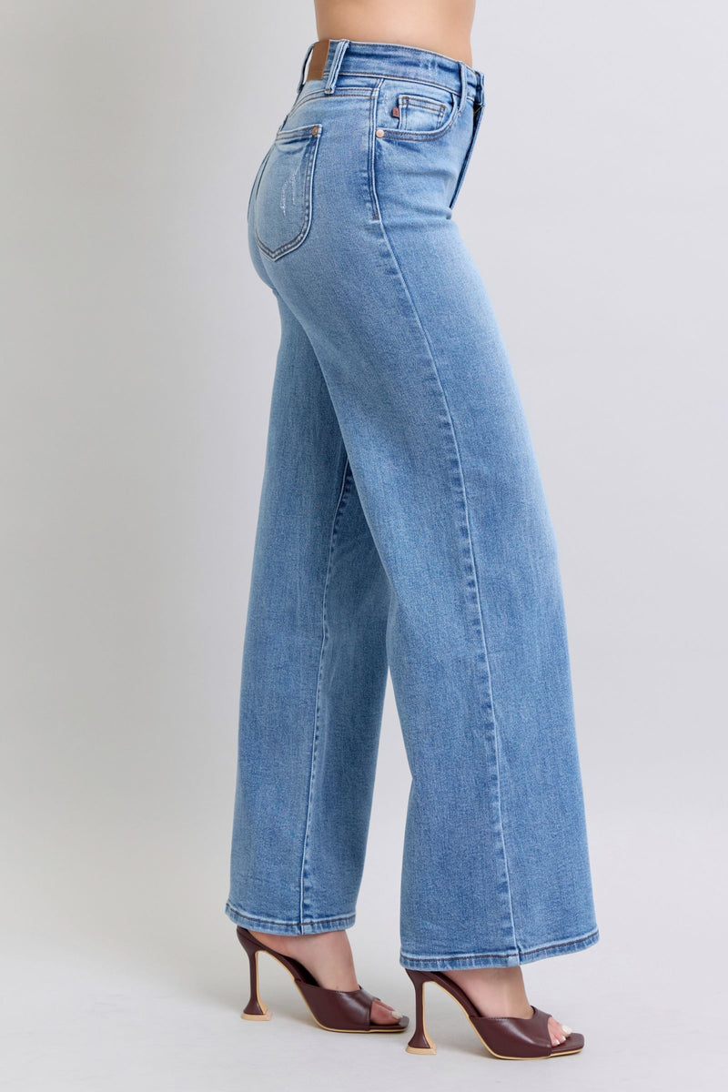 Hazel Blues® |  Judy Blue Wide Leg Jeans with Pockets