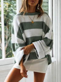 Hazel Blues® |  Round Neck Long Sleeve Sweater