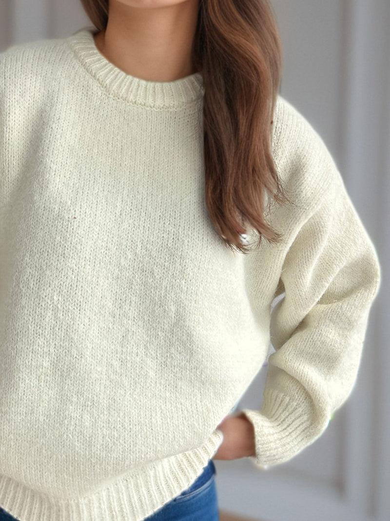 Hazel Blues® |  Round Neck Long Sleeve Sweater