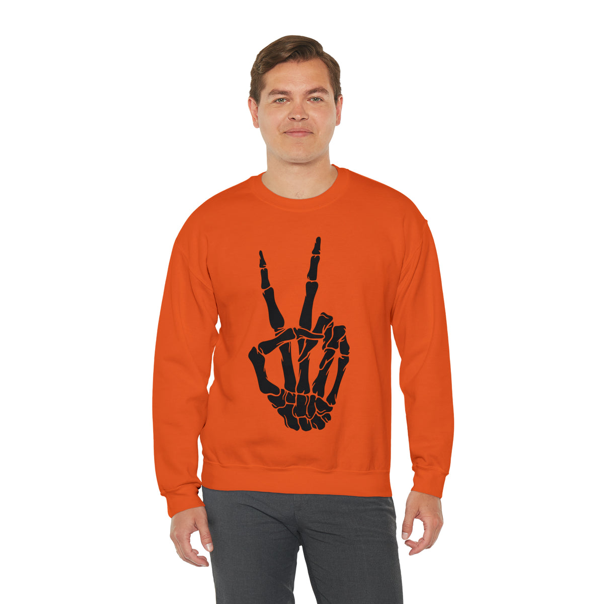 Hazel Blues® |  Peace Skelton Graphic Crewneck Sweatshirt