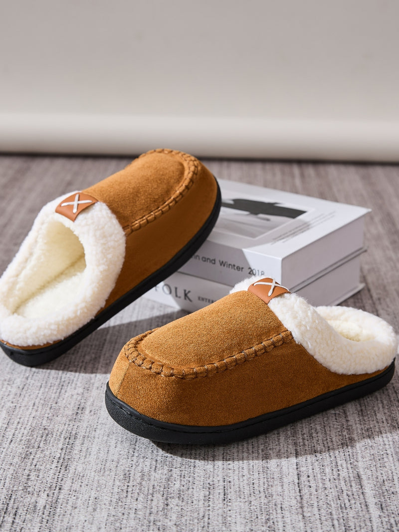 Hazel Blues® |  Contrast Round Toe Flat Slippers