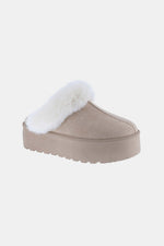 Hazel Blues® |  Weeboo Thick Bottom Fur Trim Snow Slippers