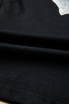 Hazel Blues® |  Black Glitter Ghost Pattern Crew Neck Halloween T Shirt