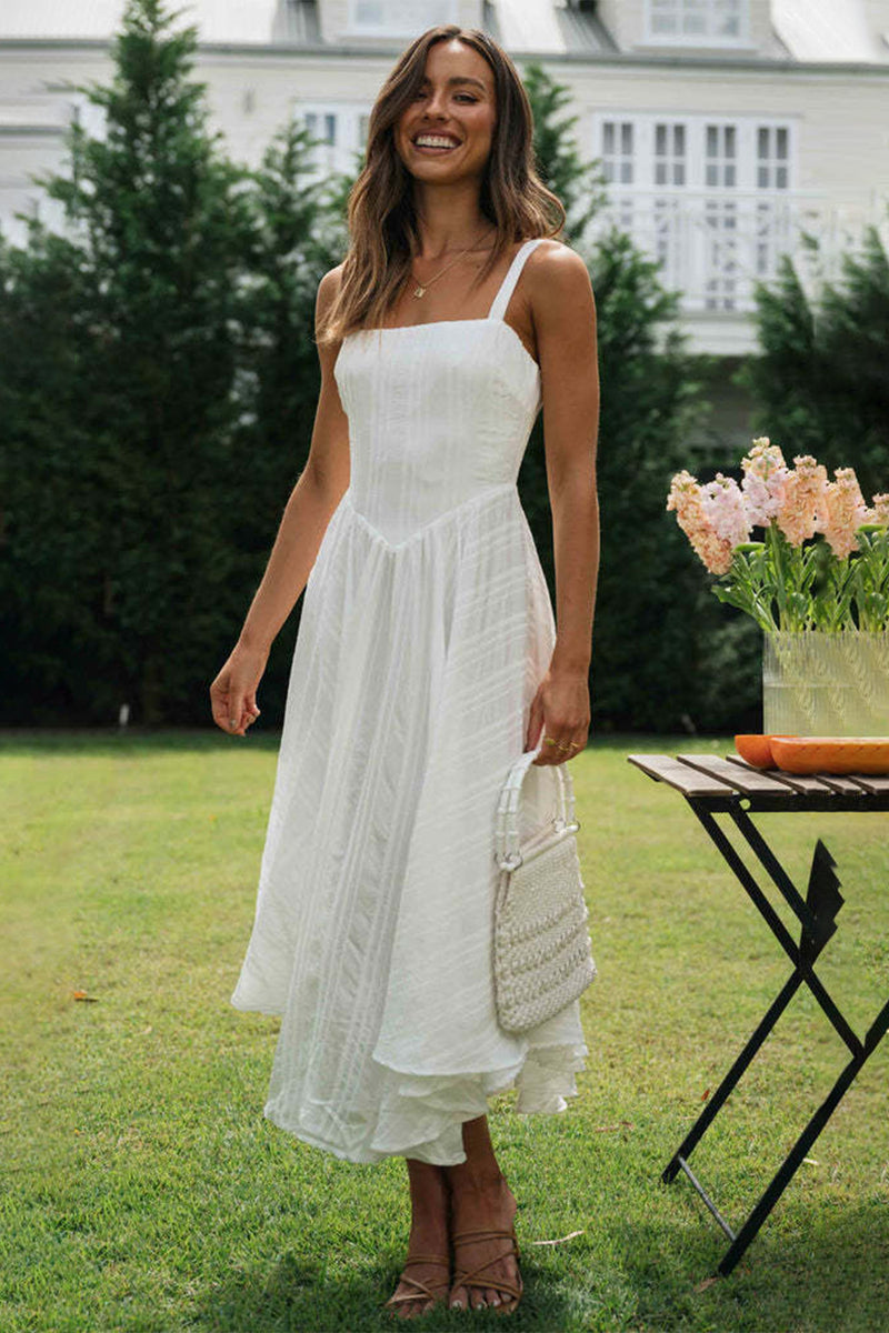 Hazel Blues® |  Square Neck Wide Strap Cami Dress