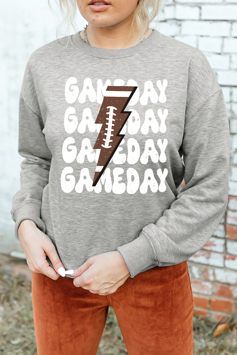 Hazel Blues® |  GAME DAY Round Neck Long Sleeve Sweatshirt