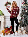 Hazel Blues® |  Gingerbread Round Neck Long Sleeve Sweater