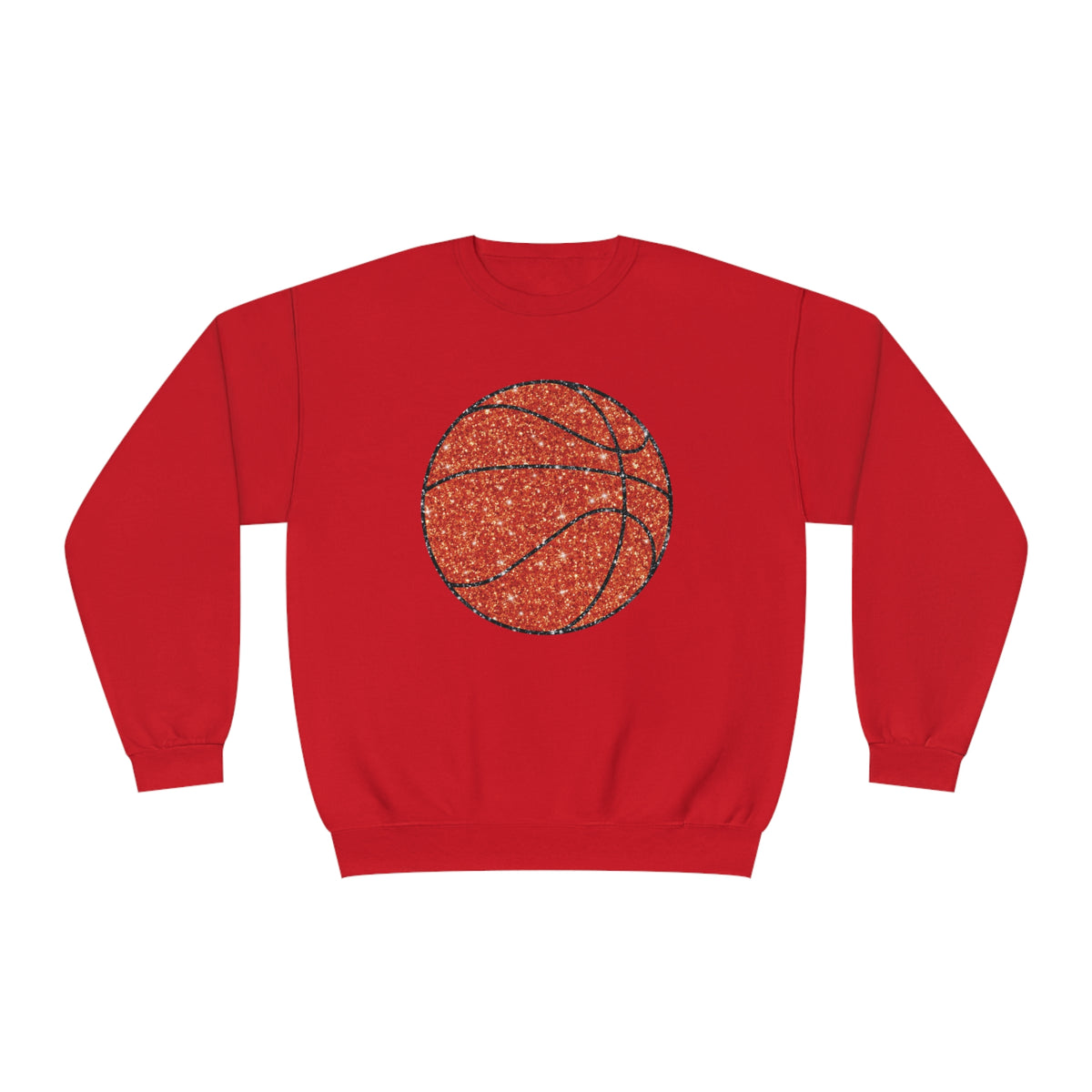 Hazel Blues® |  Large Basketball Faux Glitter Graphic Sweatshirt