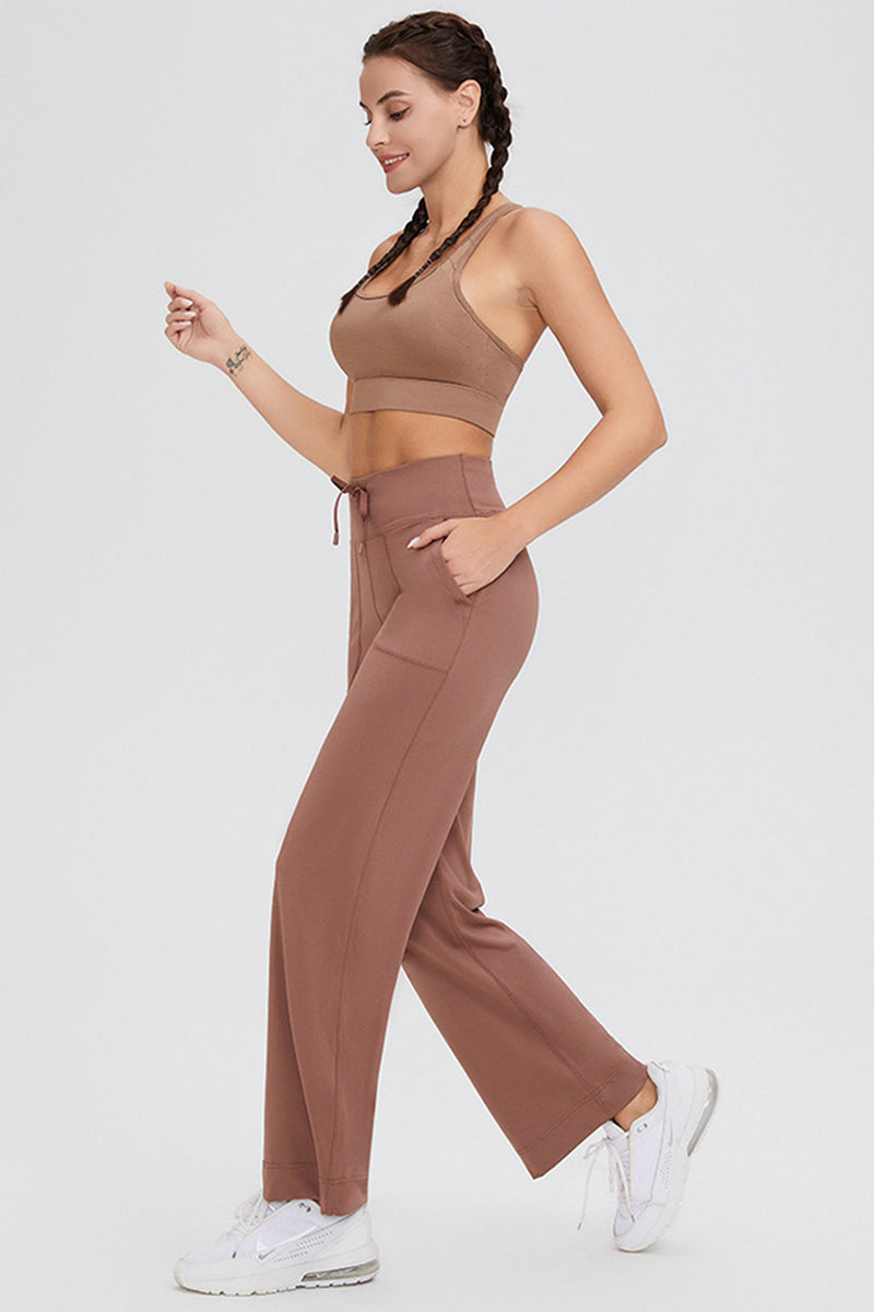 Hazel Blues® |  Basic Bae Drawstring High Waist Pants with Pockets