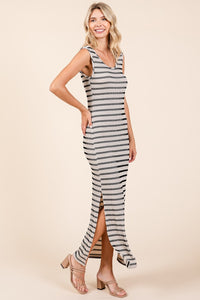 Hazel Blues® |  Mittoshop Striped Scoop Neck Sleeveless Maxi Dress