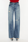 Hazel Blues® |  Kancan Distressed High Waist Bootcut Jeans