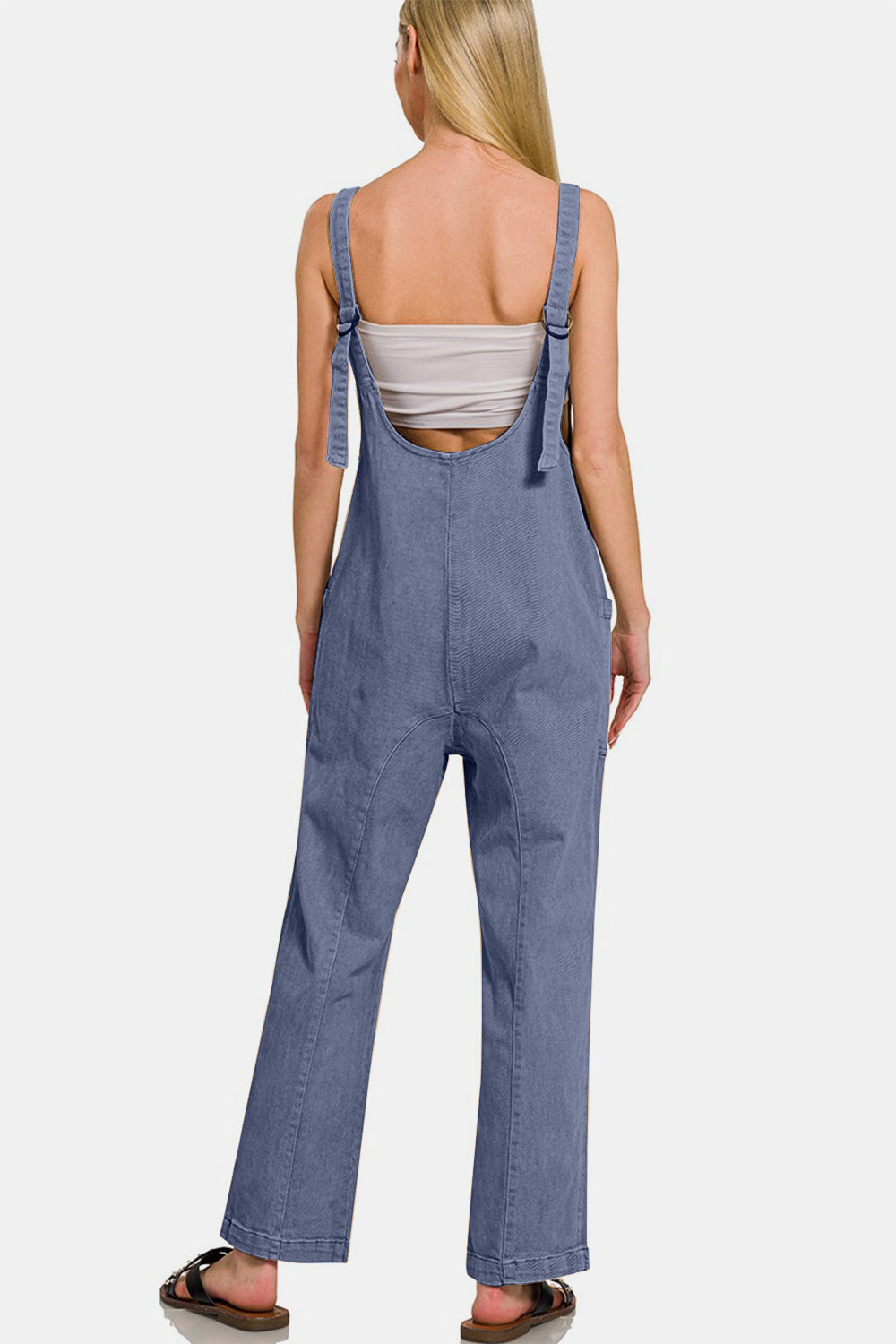 Hazel Blues® |  Zenana Pocketed Wide Strap Jumpsuit