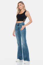 Hazel Blues® |  Judy Blue Tummy Control Cut Hem Flare Jeans