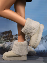 Hazel Blues® |  Thermal Faux Fur Suede Platform Boots