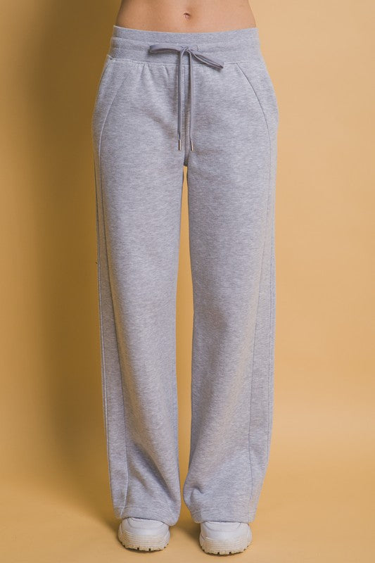 Hazel Blues® |  Love Tree Drawstring Wide Leg Sweatpants with Pockets