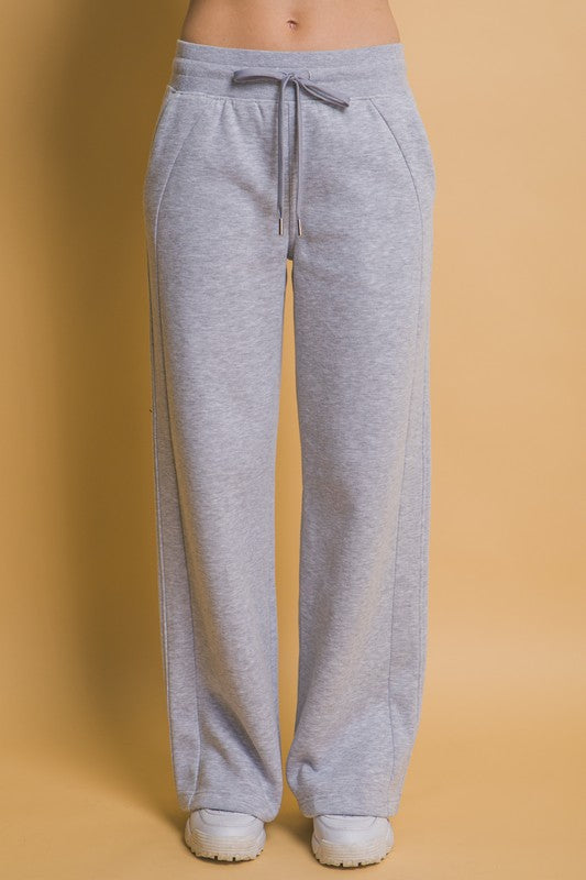 Hazel Blues® |  Love Tree Drawstring Wide Leg Sweatpants with Pockets