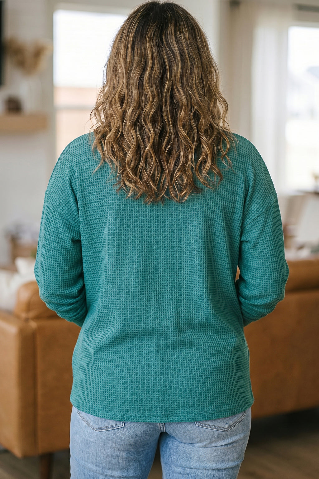 Amelia Rose Textured Waffle-Knit Cardigan