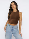 Hazel Blues® |  Round Neck Cropped Tank