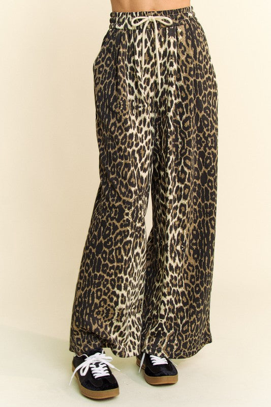 Hazel Blues® |  Davi & Dani Leopard Wide Leg Pants