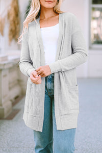 Hazel Blues® |  Pocketed Open Front Long Sleeve Cardigan