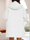 Hazel Blues® |  Slit Snap Down Long Sleeve Hooded Jacket