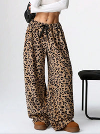 Hazel Blues® |  Leopard Wide Leg Plush Pants