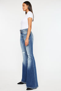 Hazel Blues® |  Kancan High Rise Wide Waistband Flare Jeans