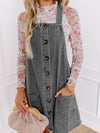 Hazel Blues® |  Wide Strap Button Down Denim Overall Dress