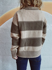 Hazel Blues® |  Contrast Round Neck Long Sleeve Sweater