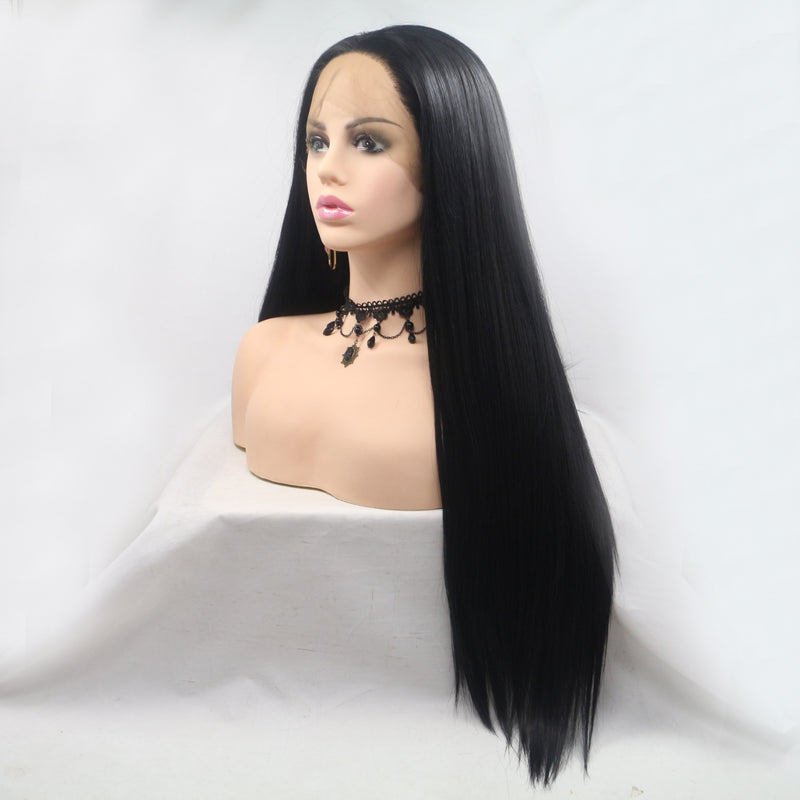 Hazel Blues® |  13*3" Lace Front Wigs Synthetic Long Straight 24" 130% Density