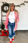 Hazel Blues® |  PREORDER: Christmas Cloud Cardigan Candy Cane