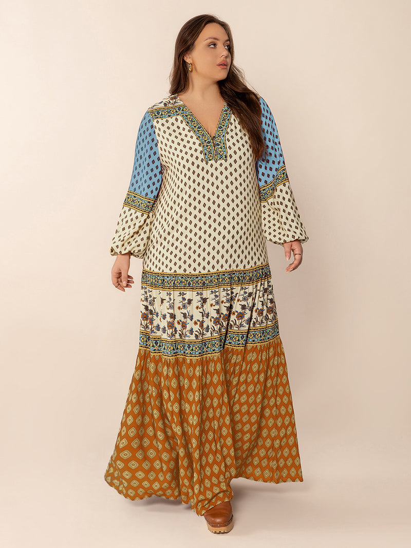 balloon sleeve maxi dress Hazel Blues®