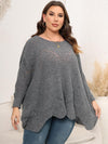 Hazel Blues® | Round Neck Batwing Sleeve Sweater