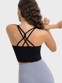 Hazel Blues® |  Crisscross Round Neck Active Tank