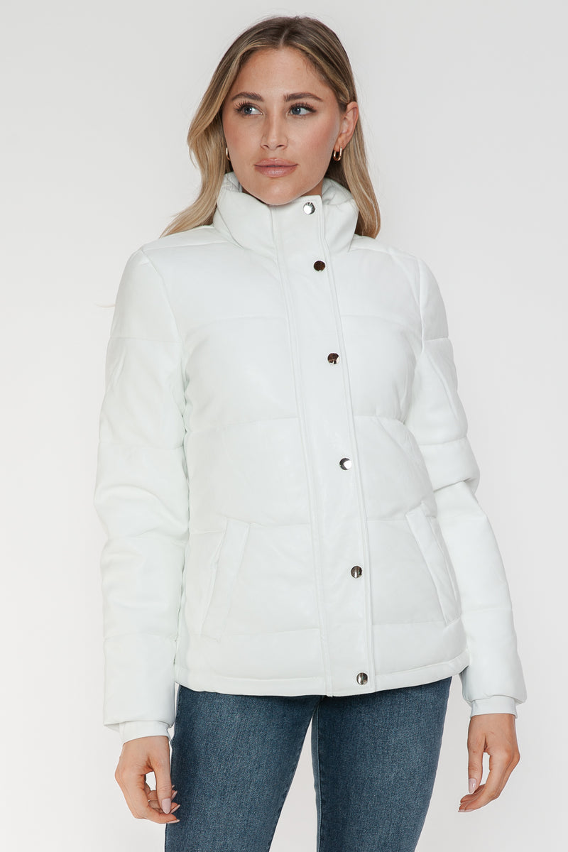 Hazel Blues® |  YMI Pocketed Zip Up Turtleneck Puffer Jacket