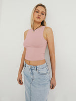 Hazel Blues® |  Round Neck Cropped Tank