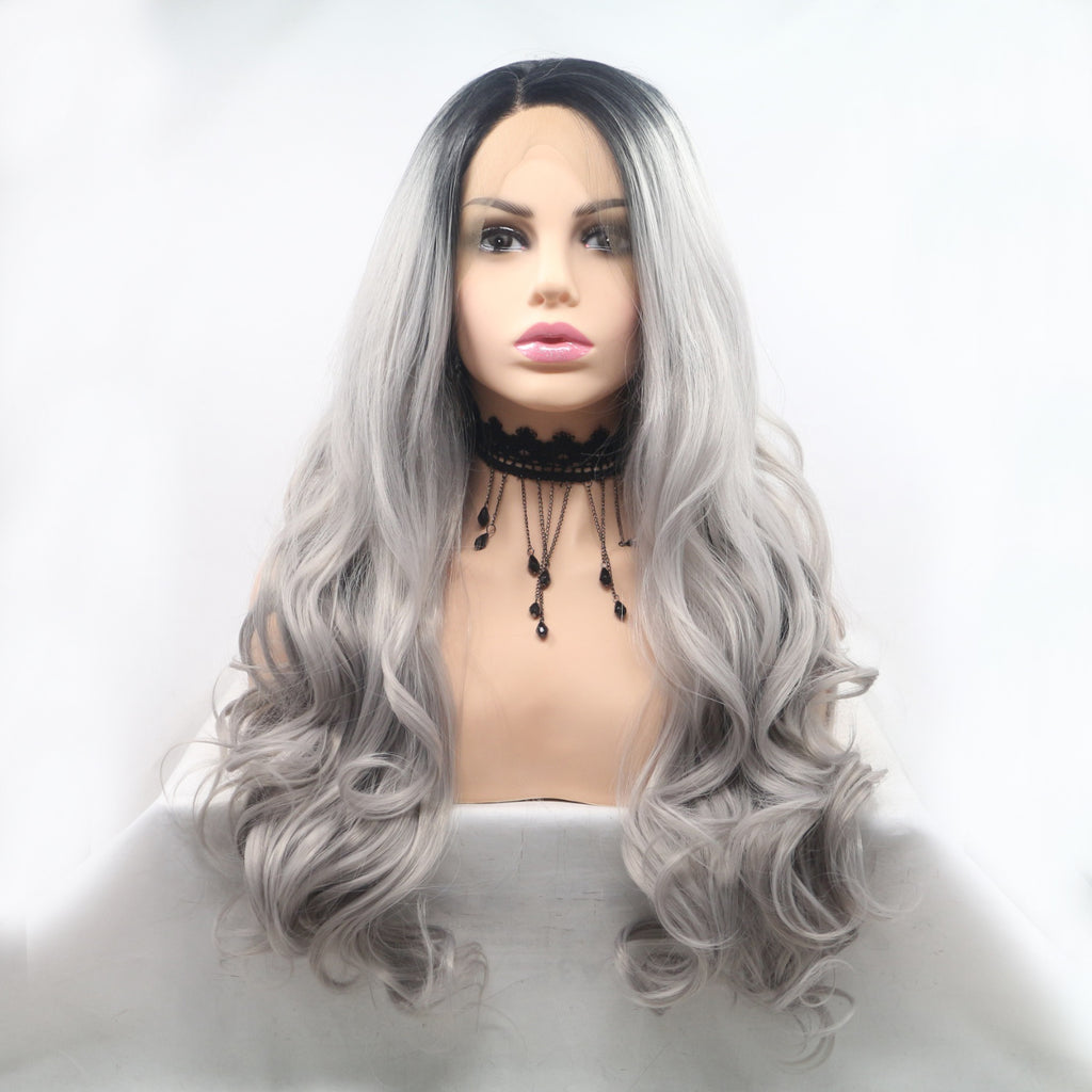 Hazel Blues® |  13*3" Lace Front Wigs Synthetic Long Wavy 24" 130% Density