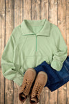 Hazel Blues® |  Half Zip Long Sleeve Sweatshirt