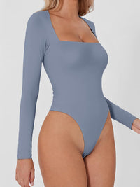 Hazel Blues® |  Square Neck Long Sleeve Bodysuit