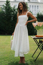 Hazel Blues® |  Square Neck Wide Strap Cami Dress