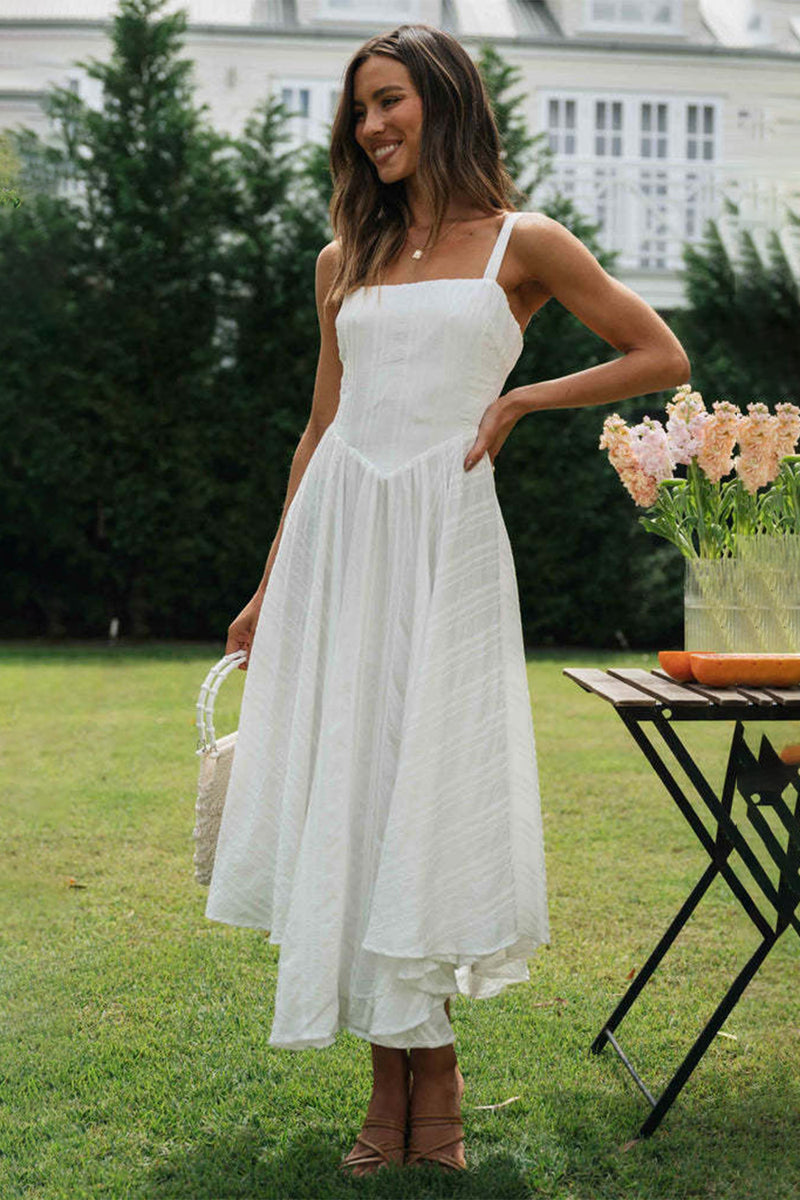 Hazel Blues® |  Square Neck Wide Strap Cami Dress