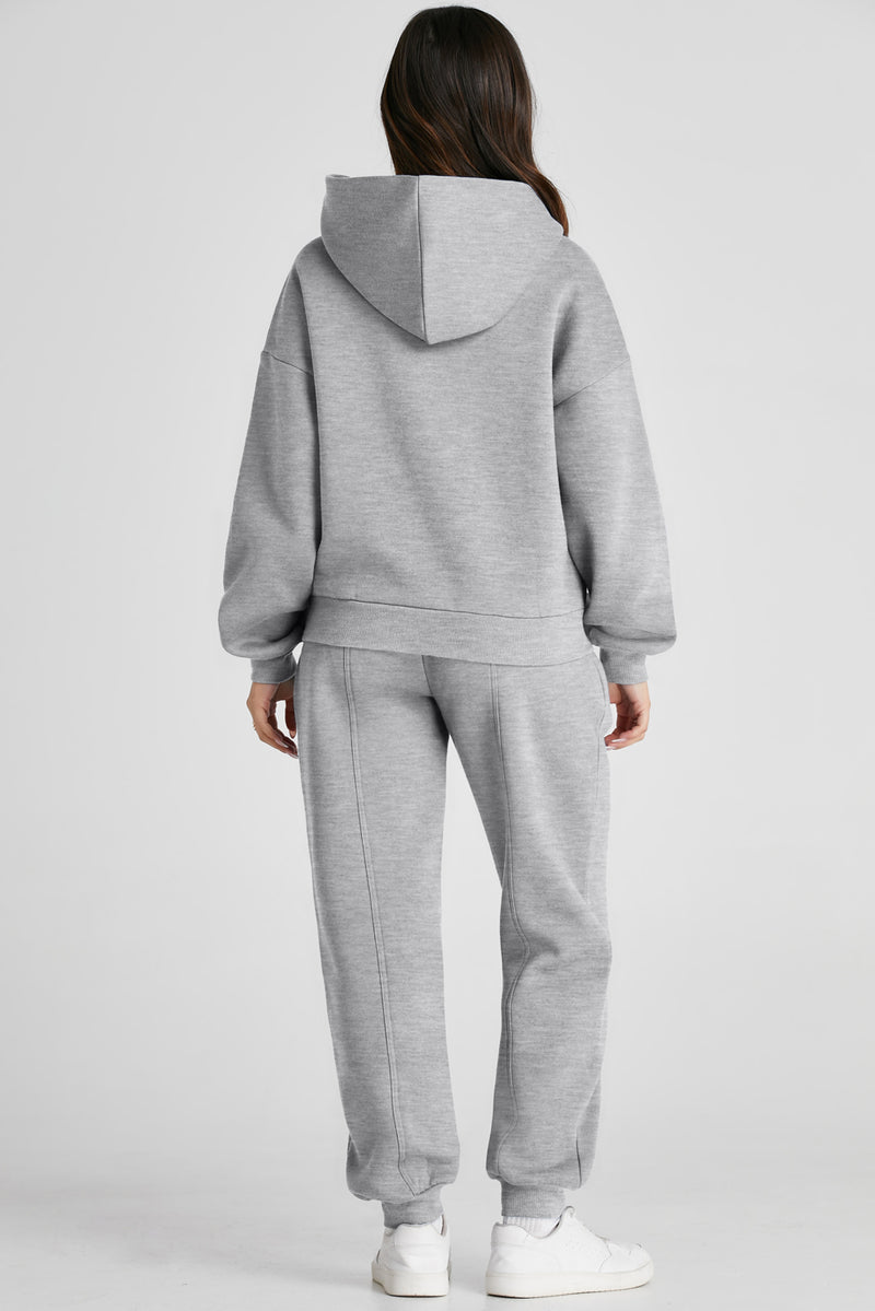 Hazel Blues® |  Dropped Shoulder Long Sleeve Hoodie and Pants Active Set