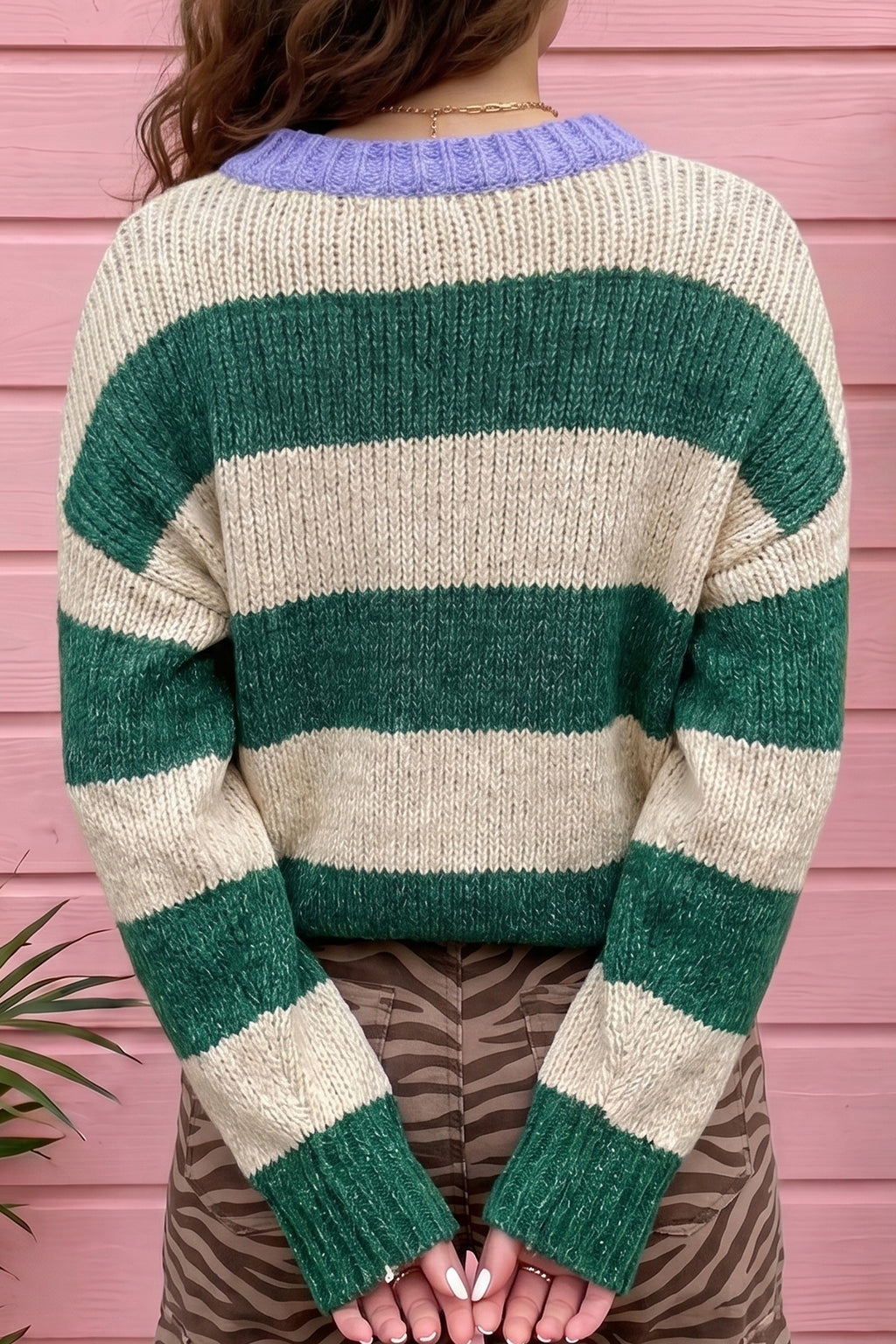Sienna Blair Striped Color-Block Sweater