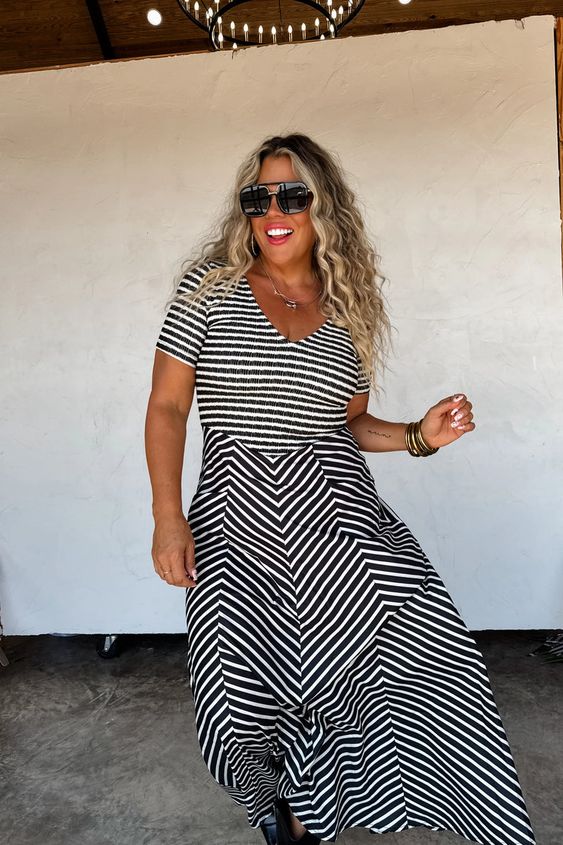 Hazel Blues® |  PREORDER: Calista Stripe Dress
