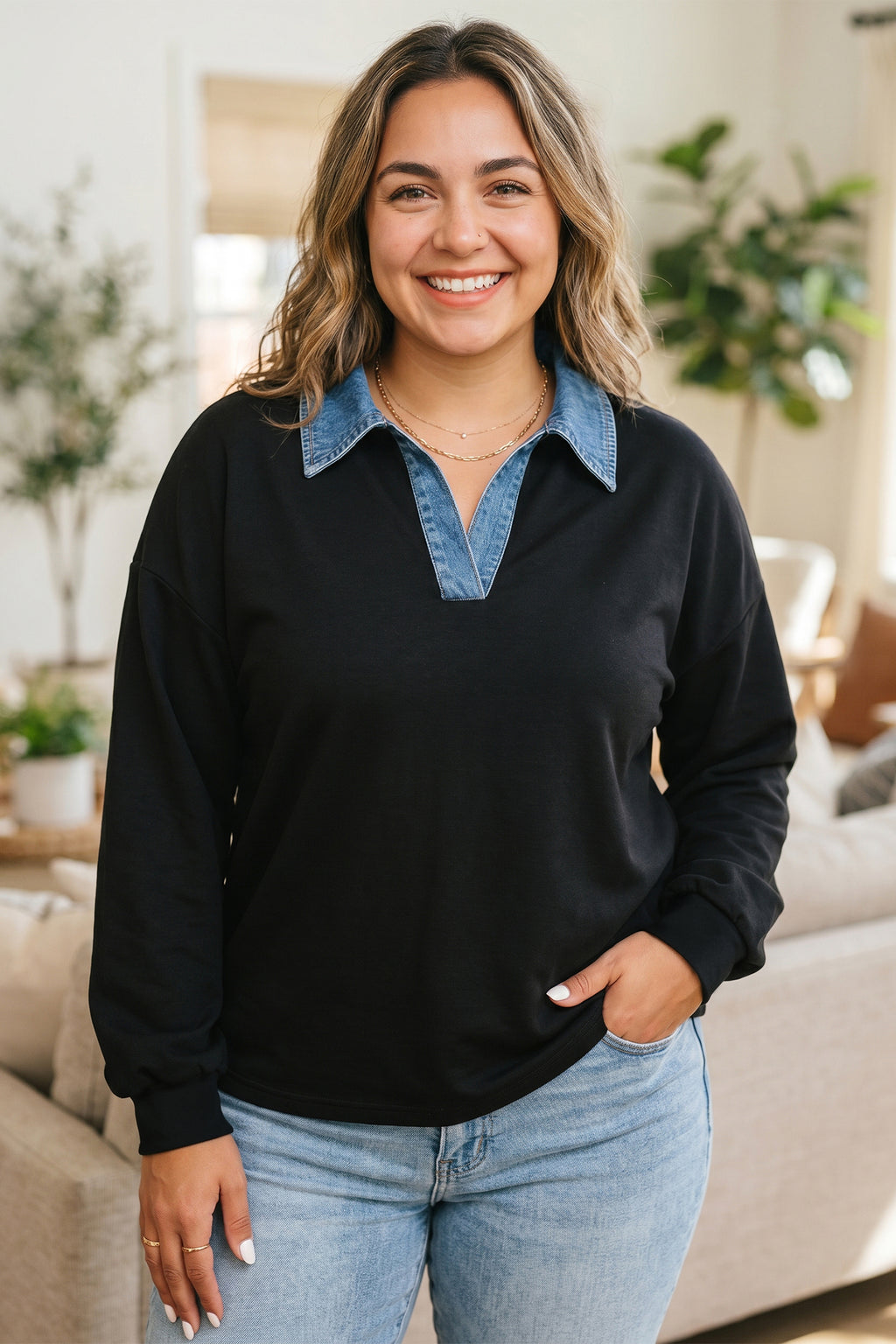 Blair Louise V-Neck Blouse