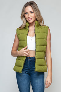 Hazel Blues® |  Snobbish Zip Up Turtleneck Vest with Pockets